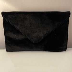 Envelope style velvet clutch